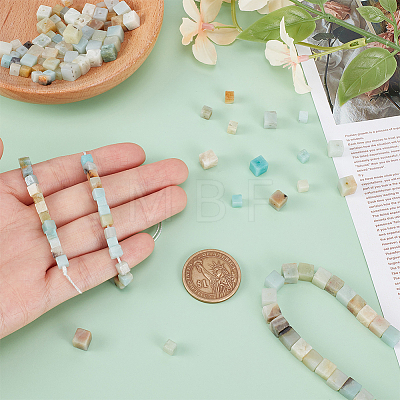 2 Strands 2 Styles Natural Flower Amazonite Beads Strands G-PH0002-53-1