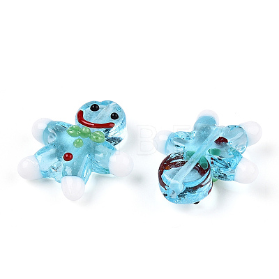 Gingerbread Man Handmade Lampwork Beads LAMP-G150-04A-1