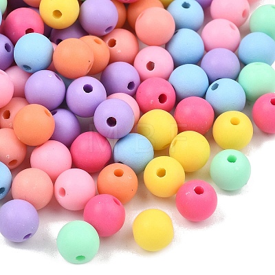 Opaque Frosted Acrylic Beads MACR-K361-27-1