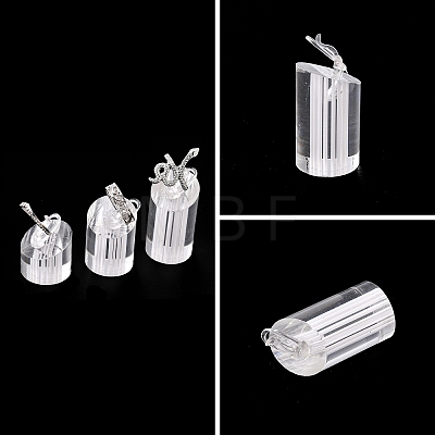 Jewelry Finger Rings Holders Organic Glass Ring Display Stand Sets X-RDIS-A002-01B-1