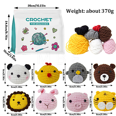 DIY Doll Crochet Kit DIY-WH0502-44-1