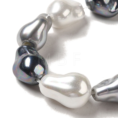 Electroplated Shell Pearl Beads Strands BSHE-M035-01A-03-1