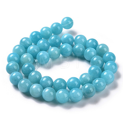 Natural Mashan Jade Round Beads Strands X-G-D263-6mm-XS28-1