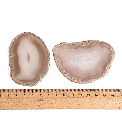 Dyed & Heated Natural Agate Slice Cabochons GG-CBAAF67-01A-1