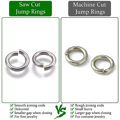 925 Sterling Silver Saw Cut Open Jump Rings STER-F036-02S-0.7x5mm-1