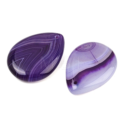 Natural Banded Agate Pendants GG-K002-02F-1