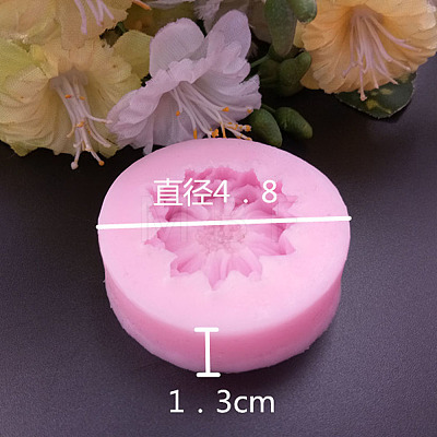 Flower Shape DIY Food Grade Silicone Molds AJEW-P046-49-1