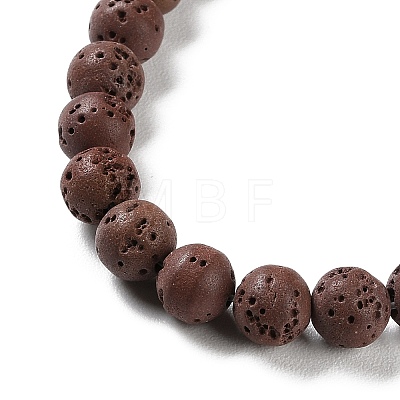 Synthetic Lava Rock Dyed Beads Strands G-H311-08B-02-1
