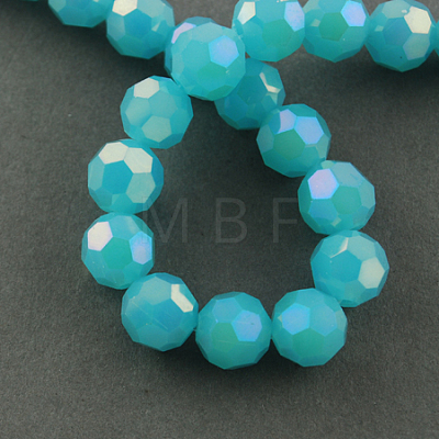 Electroplate Glass Beads Strands EGLA-R017-4mm-M-1