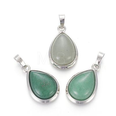 Natural Green Aventurine Pendants G-L512-C06-1