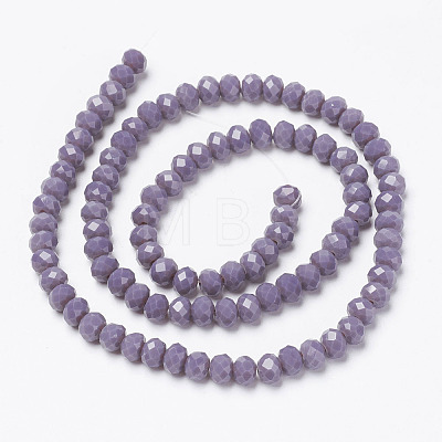 Opaque Solid Color Imitation Jade Glass Beads Strands EGLA-A044-P6mm-D11-1