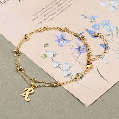 Double Layer Anklets AJEW-AN00309-03-1