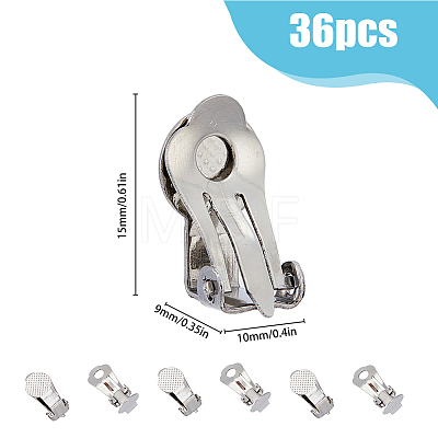 36Pcs Stainless Steel Clip-on Earring Findings KK-FH0006-69-1
