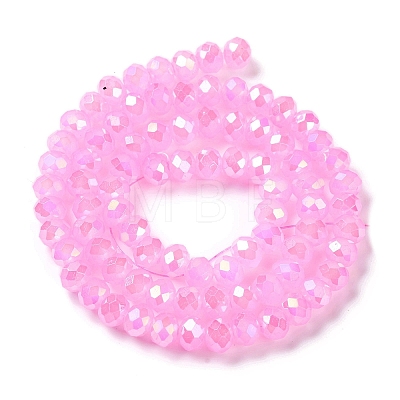 Baking Electroplate Glass Beads Strands LS-DGLA-A039-J6MM-B09-1