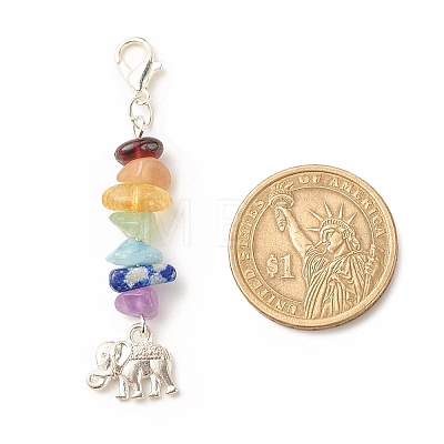 Chakra Theme Natural Gemstone Pendant Decorations LS-X1-HJEW-JM00645-04-1