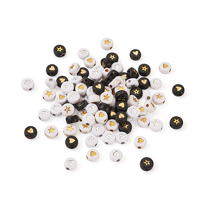 Cheriswelry 600Pcs 2 Style Opaque Acrylic Beads PACR-CW0001-04-1
