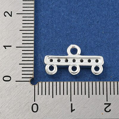 Rack Plating Brass Micro Pave Clear Cubic Zirconia Rectangle Chandelier Component Links KKB-L215-037S-1