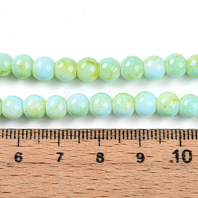 Baking Painted Glass Beads Strands DGLA-N003-6mm-C04-1