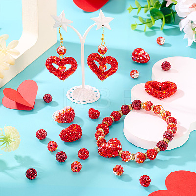 Polymer Clay Pave Good Quality Rhinestone Beads RB-BT0001-02-1