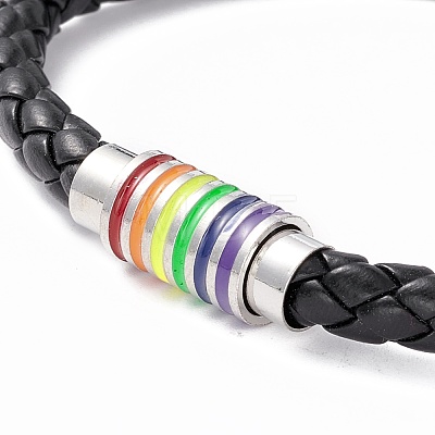 Rainbow Pride Bracelet BJEW-F425-01A-1