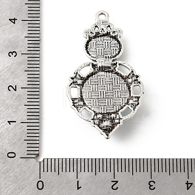 Tibetan Style Alloy & Acrylic Pendants FIND-B058-05AS-1