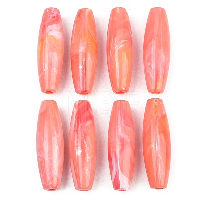 Opaque Acrylic European Beads OACR-G064-08A-1