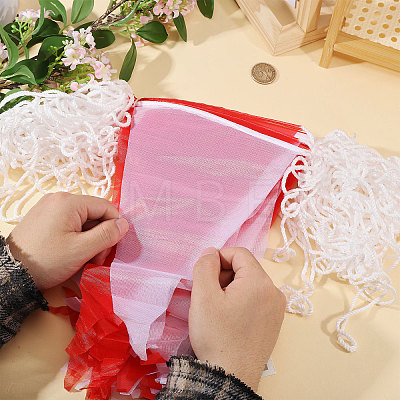 Polyester Triangle Flags Banners FIND-WH0141-129-1