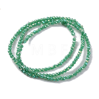 Transparent Electroplate Glass Beads Strands EGLA-H107-01A-B01-1