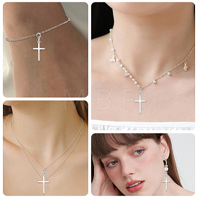 4Pcs Rack Plating 925 Sterling Silver Pendants STER-BBC0009-32-1