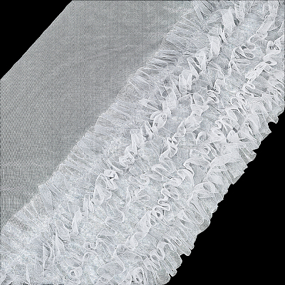 Polyester Lace Ribbon OCOR-WH0105-198-1