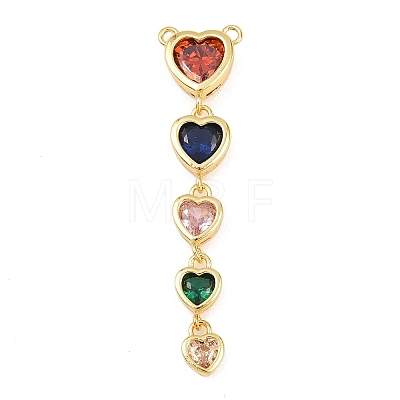 Brass Micro Pave Cubic Zirconia Pendants KK-K418-03A-G-1