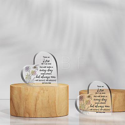 Heart-shaped with Word Acrylic Ornaments DJEW-WH0241-001-1