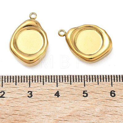 304 Stainless Steel Pendant Cabochon Settings STAS-C167-07B-G-1