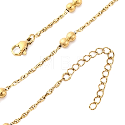 304 Stainless Steel Double Round Rope Chain Necklaces NJEW-C073-06G-1