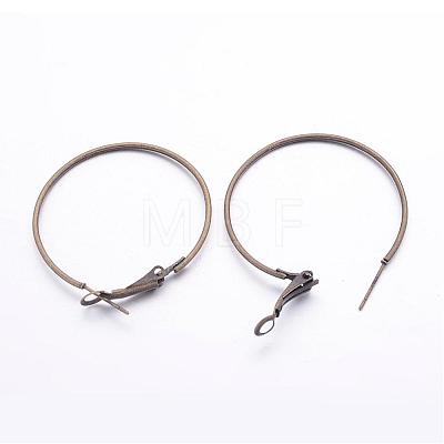 Antique Bronze Wine Glass Charm Ring Iron Hoop Earrings X-E220-NFAB-1