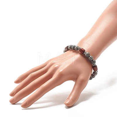 Natural Mixed Gemstone Beaded Stretch Bracelet for Women or Men BJEW-JB07732-1