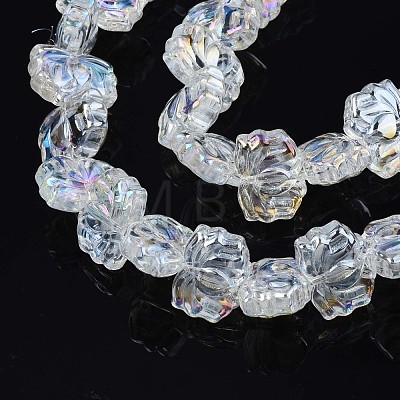 Electroplate Glass Beads Strand EGLA-S188-24-B02-1