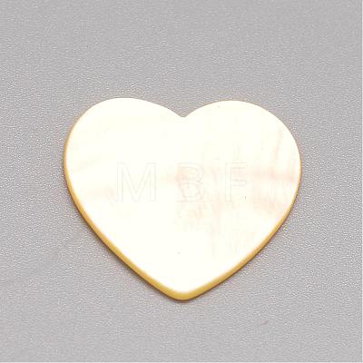 Natural White Shell Mother of Pearl Shell Cabochons SSHEL-R041-53-1