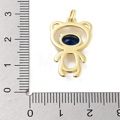 Rack Plating Brass Glass Pendants KK-Z071-46G-02-1