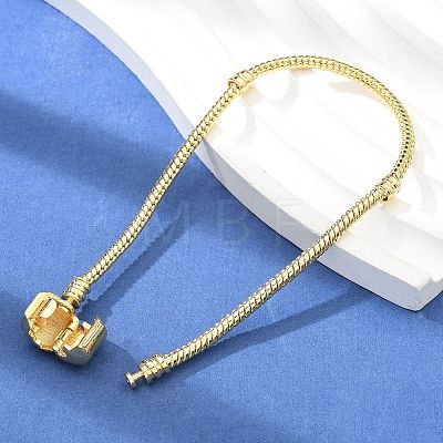 Brass Snake Chain Link Bracelets for Men Women BJEW-G736-06G-1