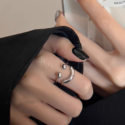 Alloy Smiling Face Finger Rings FS-WG53BEF-01-1