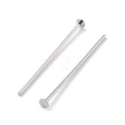 Rhodium Plated 925 Sterling Silver Flat Head Pins STER-M117-03D-P-1