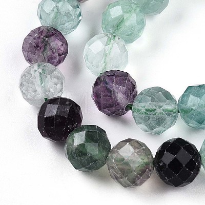 Natural Fluorite Beads Strands G-S345-8mm-31-1