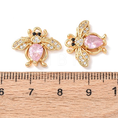 Brass Micro Pave Cubic Zirconia Pendants KK-A284-16G-04-1