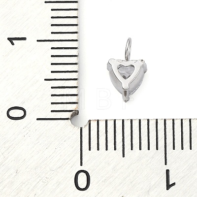 304 Stainless Steel Micro Pave Cubic Zirconia Pendants STAS-U042-02A-P-1