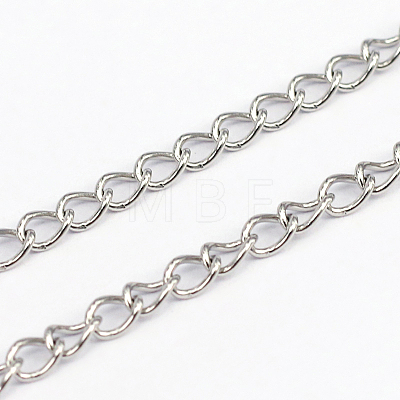 Tarnish Resistant 304 Stainless Steel Curb Chains CHS-O005-17B-1