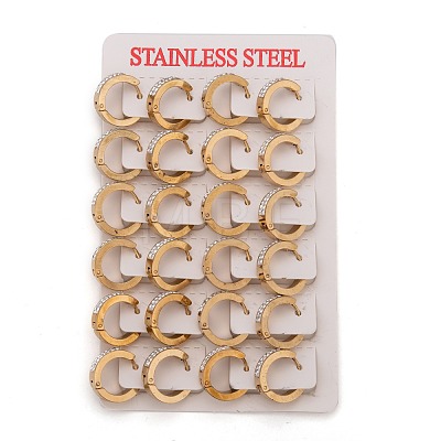 304 Stainless Steel Huggie Hoop Earrings EJEW-O096-18G-1