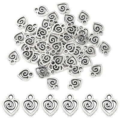 50Pcs Tibetan Style Alloy Pendants FIND-YW0009-56-1