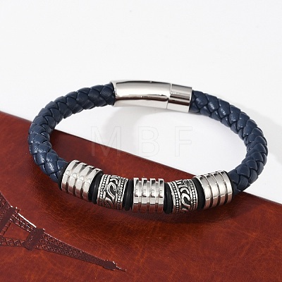 Braided Microfiber Leather Cord Bracelets BJEW-D304-16P-01-1