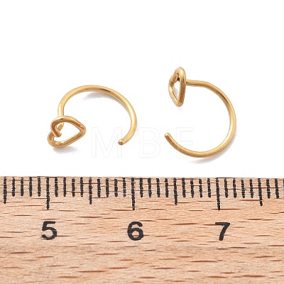 304 Stainless Steel Heart Hoop Nose Rings AJEW-A062-06G-1